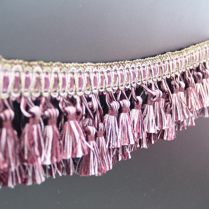 1M High-end European Double Tassel Trim Pendant  Upholstery Curtain Decor Double Layer Fringe Lace Trim For Diy Sewing Craft