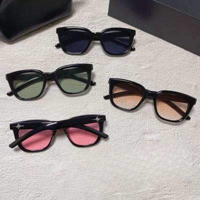 Fashion Unisex Sunglasses Simple Black Square Frame Sun Glasses for Women Girls Simple Grey Yellow Pink Lens UV400 Protector Aes
