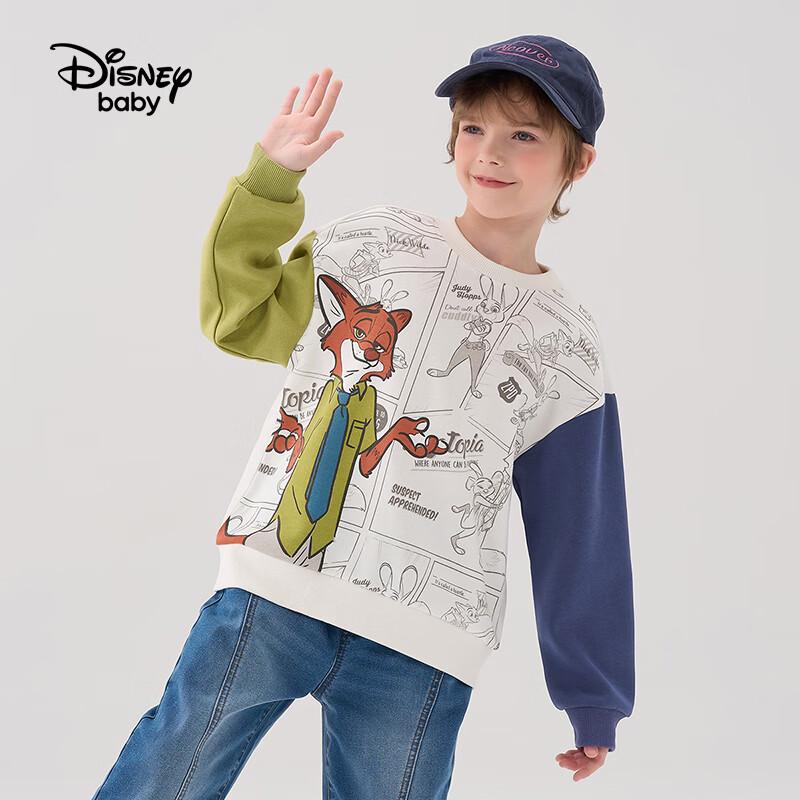 Disney Kids  Unisex Cartoon Pullover Sweatshirt 130