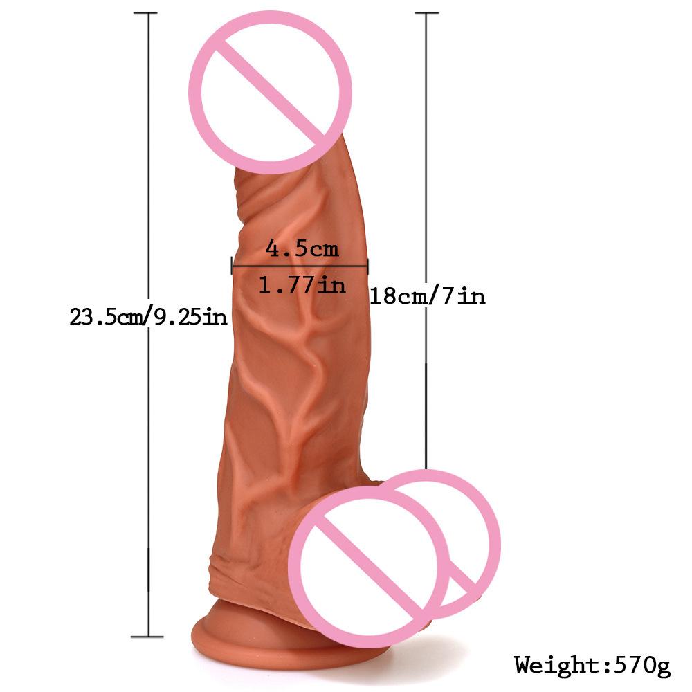 Female Liquid Silicone Dildo Manual Masturbator Suction Cup Soft Artificial Penis Large Anal Plug Adult Sexual Product