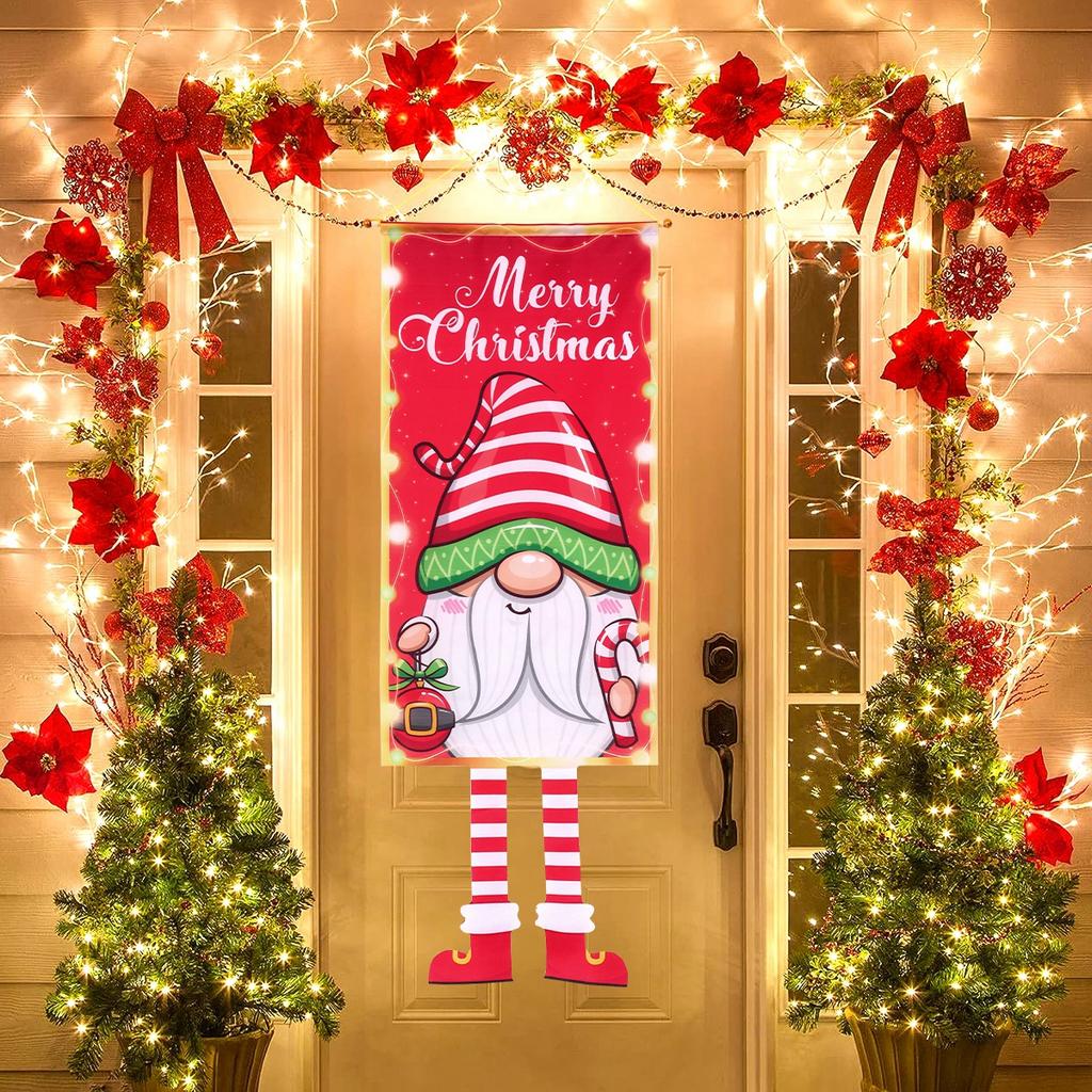 Christmas Faceless Doll Hanging Flag Navidad Natal Noel Door Hanging Ornament Merry Christmas Decor For Home 2025 New Year 2025