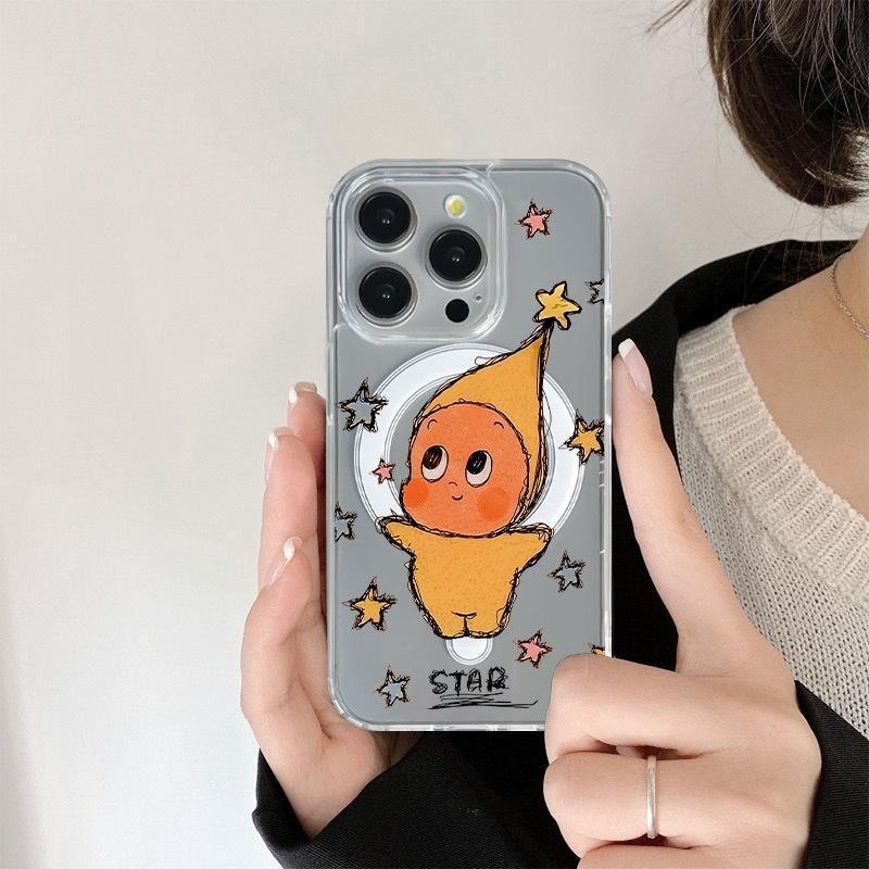 

Starman Magnetic Case for Apple 17 Pro Max, AI Button 14/15, Acrylic Large Hole 13 Pro/12 Apple 16 Plus