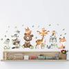 2PCS Cartoon Cute Brown Bear Deer Rabbit Animal Wall Stickers for Bedroom Living Room Nursery Decoration Wall Decals