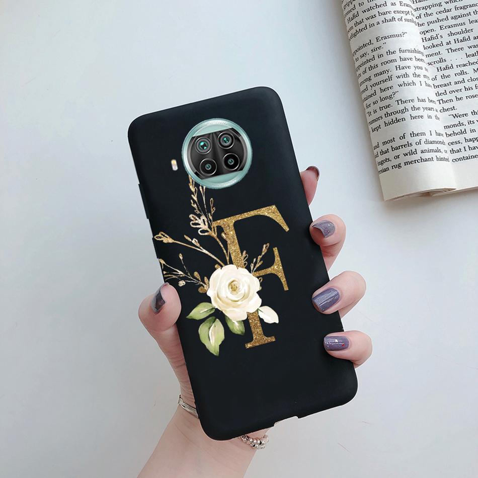 For Xiaomi Mi 10T Lite 5G Back Cover Flower Alphabet Letter Candy Soft Phone Case For Xiomi Mi10t Lite Mi 10 T Lite 10tlite Case