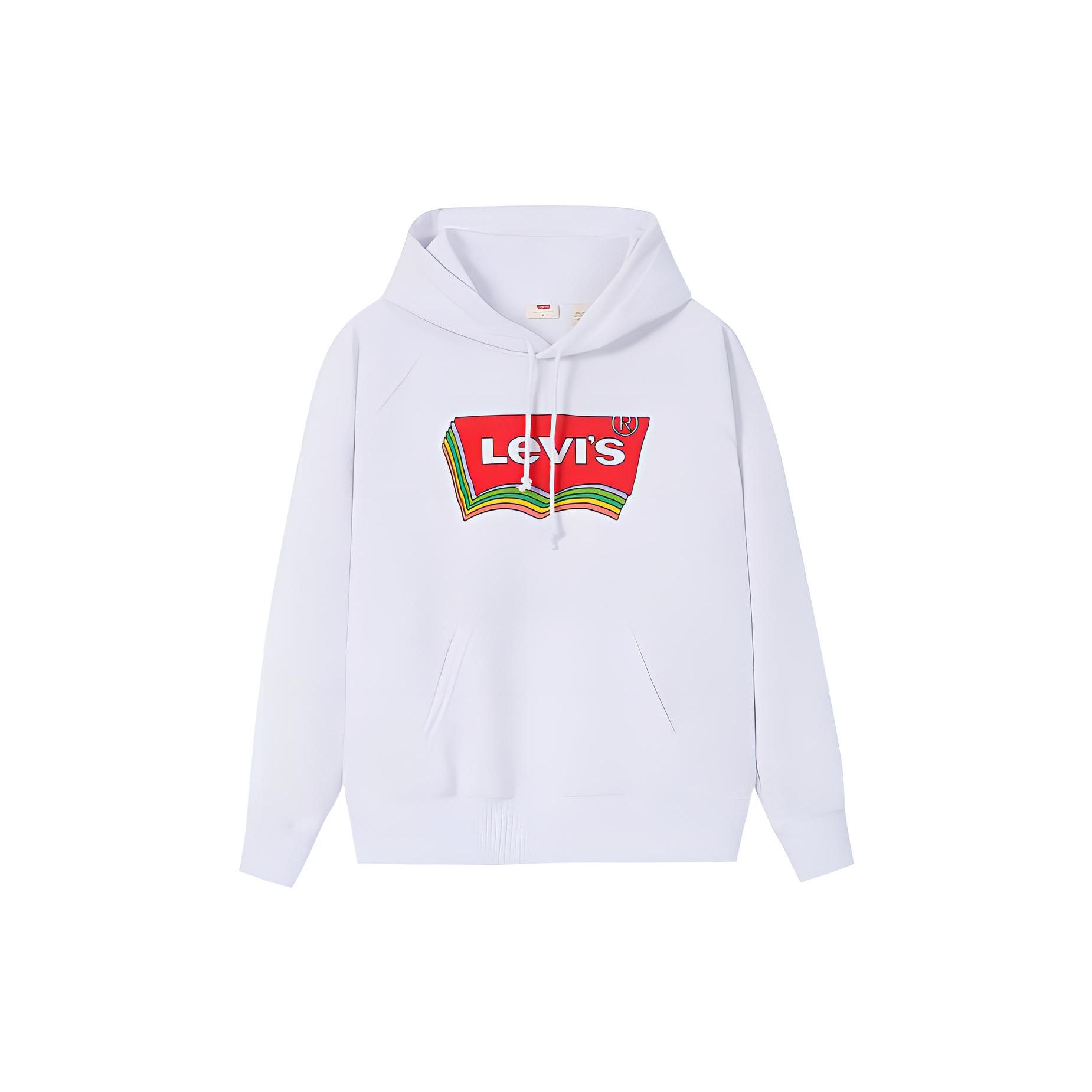 Levis FW22 Худи с принтом логотипа на шнурке Женские худи Белый A3798-0002 S