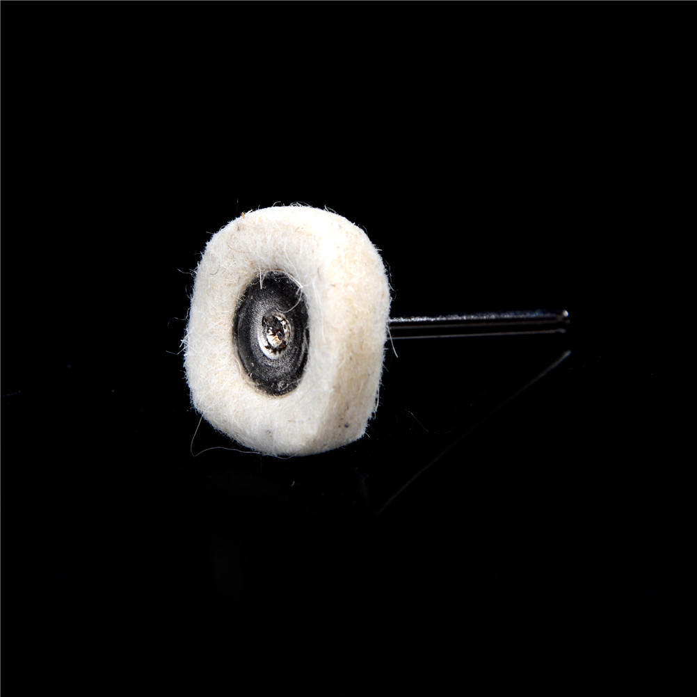 10Pcs 25Mm Wool Felt Polishing Buffing Drill Grinder Wheel Brushes With Handle