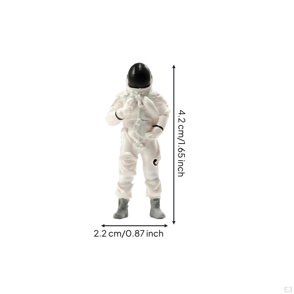 Astronaut Figurine HandPainted Miniature Detailed Cosmonaut Figure for Model Builders,