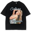 Sabrina Carpenter Vintage Style Poster Print T-shirt Unisex Women Fashion Cotton Summer Tees Oversized Harajuku Streetwear Y2k Tops