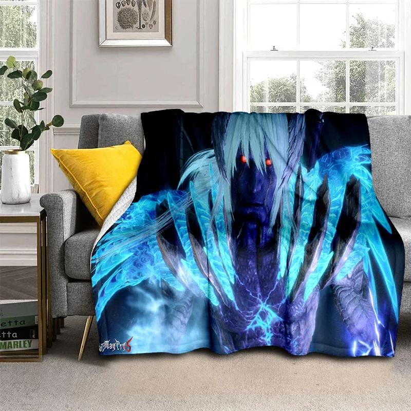 3D DMC Game D-Devil May Cry Gamer Blanket,Soft Throw Blanket for Home Bedroom Bed Sofa Picnic Travel Office Cover Blanket Kids