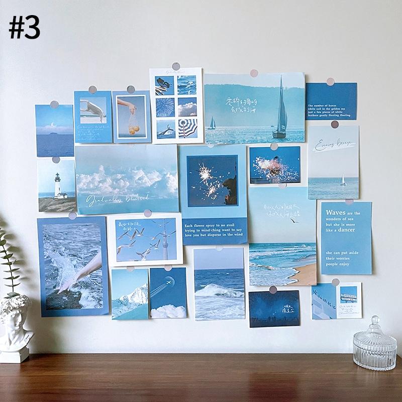6/915/20pz Carte Ins Biglietto Messaggio Cartolina Decorazione Muro Camera da Letto Adesivi Murali Decorativi Decorazione Stanza Oggetti di Scena per Fotografia