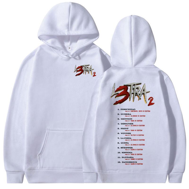 Rapper Luar La L L3TRA 2 Album Hoodies Herren Damen Mode Hip Hop Langarm Pullover Kapuzenpullover Lässig Komfort Übergroße Sweatshirts