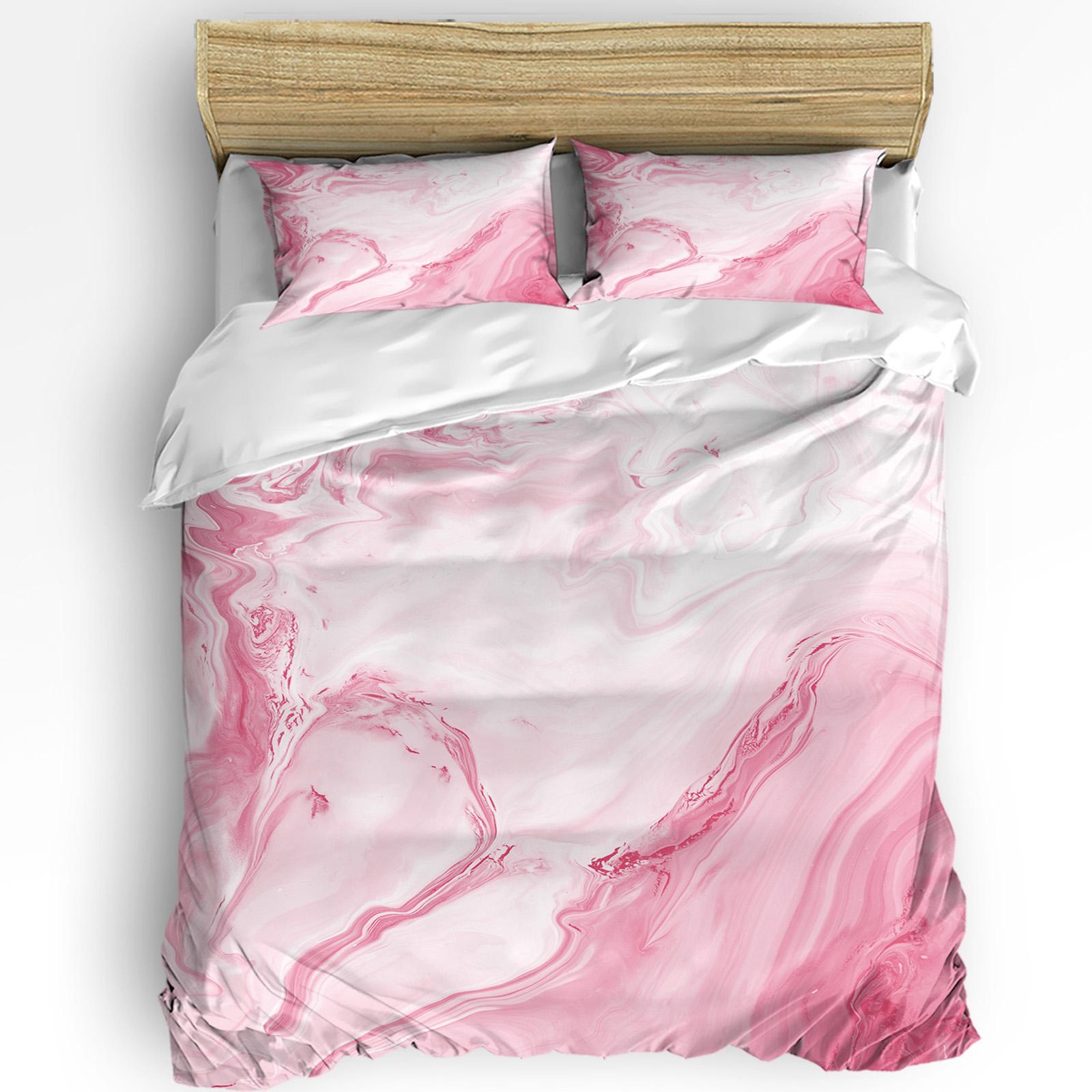 Grass Green Marble 3pcs Bedding Set For Double Bed Home Textile Duvet Cover Quilt Cover Pillowcase (135x200cm)