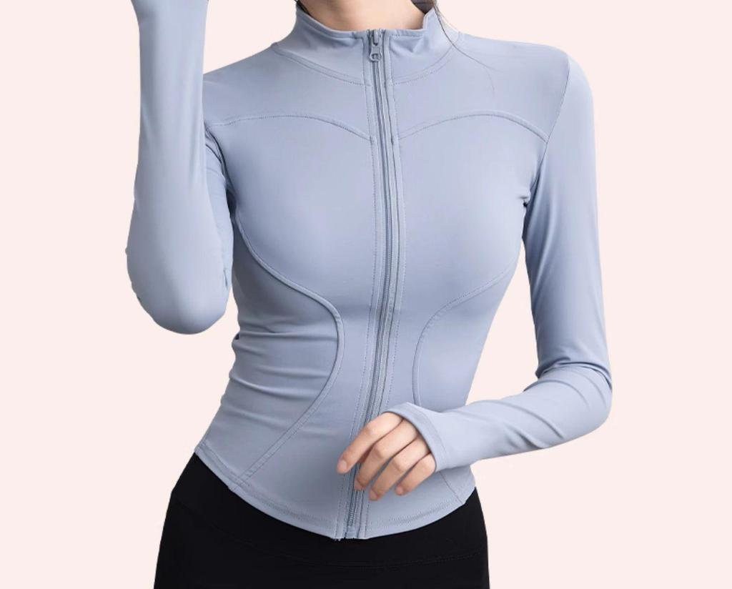 Women's Plus Velvet Sports Jacket - Slimming, Versatile Yoga Wear, High-End Feel, Warm Top for Running & Fitness