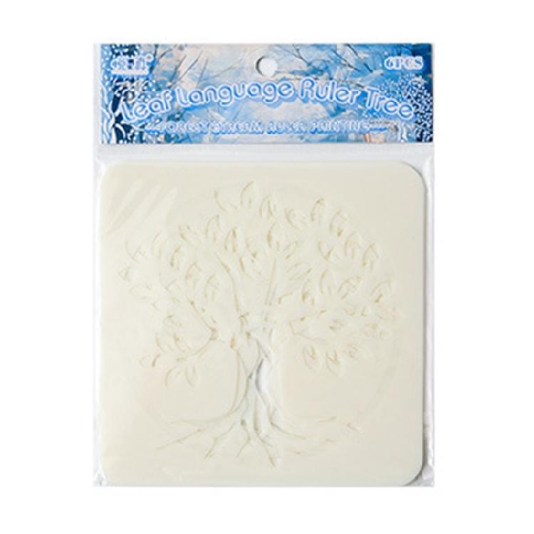 6 Pcs Cartoon Leaf Art Templates Drawing Stencils Templates Painting Stencils Tree Stencils for Schools Home Crafting