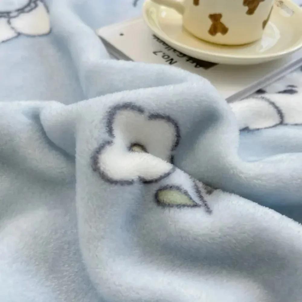 Soft Blanket for Beds Thin Cartoon Printing Plaids for Sofa Single/Queen/King Blanket for Travel Reactive Printed Blanket Plaids