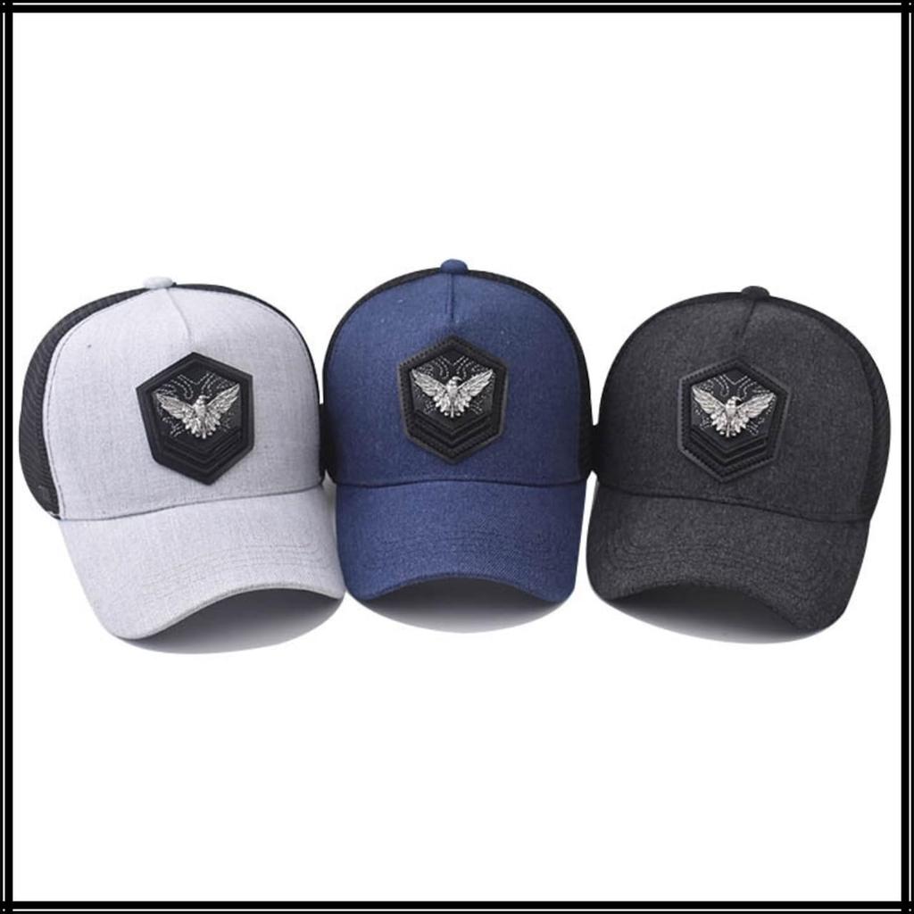 Baseball CZA418 [White Fang] Hat, Cap, Cap, Mesh, Embroidered, Breathable, Outdoor, Stylish, Men's, Women's, (Navy)