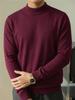 Men's Classic Mock Neck Sweater with Long Sleeves - Soft Ribbed Knit Pullover Top for Fall Winter Layering, Business Casual and Daily Wear.