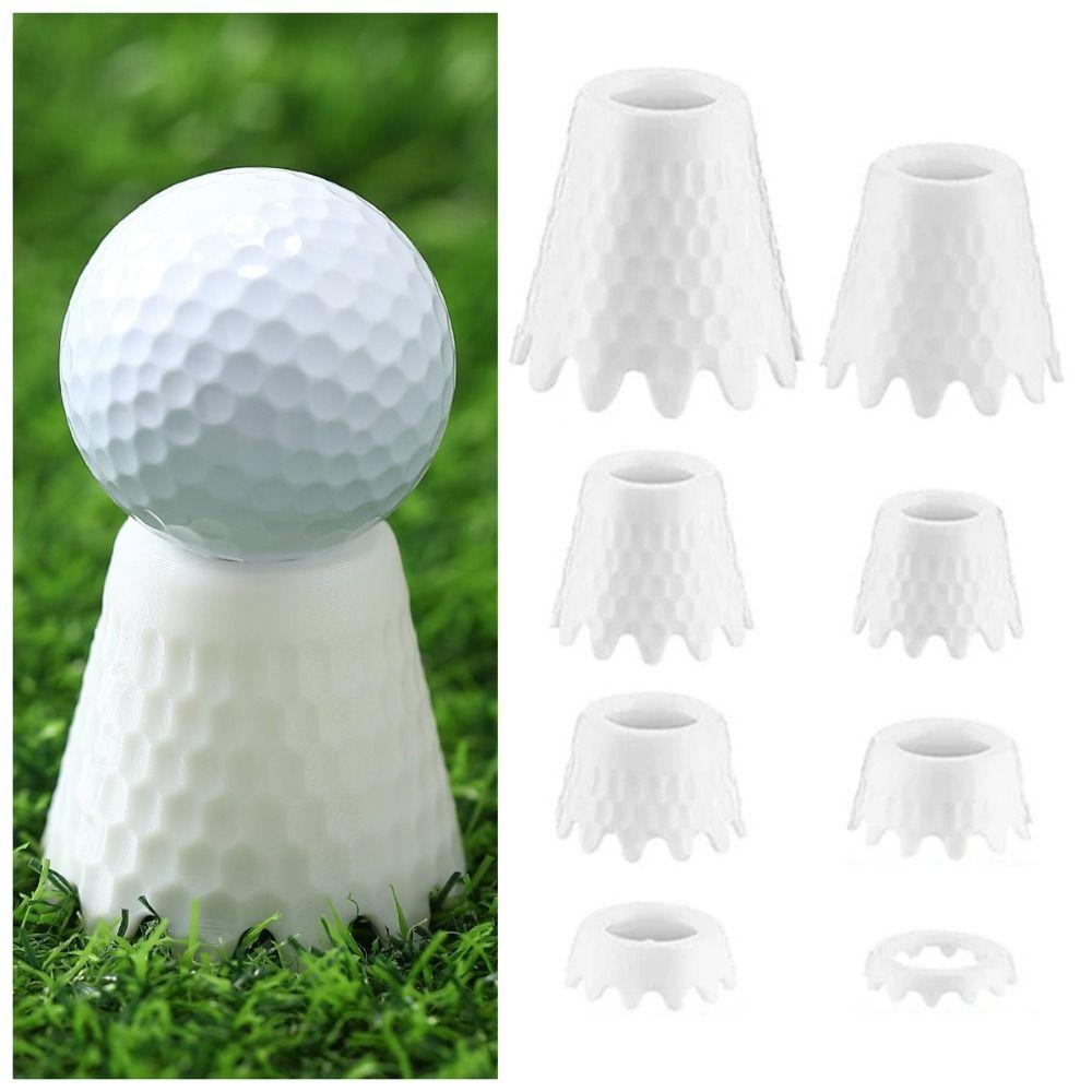 8Pcs Creative Golf Tee Wave Shaped Bottom Design Plastic Golf Mat Golf Practice Tees  Sports