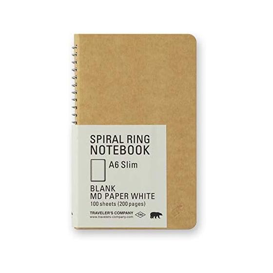 Traveler s Note Spiral Ring A6 Slim Plain MD White Polar Bear 15242006