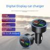 Multi-Function Fast Charging Car Charger with Digital Display, 4 USB Ports & Type-C Port