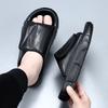 The first layer of cowhide men's slippers 2025 new EVA thick bottom high-end non-slip sandals do not smell household leather slippers