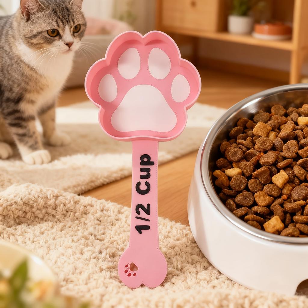 Sturdy Plastic Pet Food Spoon - Easy to Clean Scoop for Blending Wet Food for Dogs And Cats, Ideal for Feeding Pets