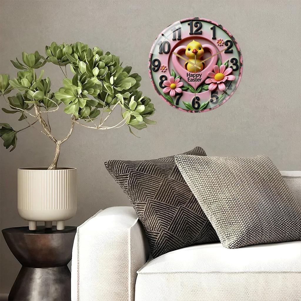 12 Inch Diameter Glass Wall Clock Highly Recommended by Interior Designers