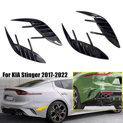 For KIA Stinger 2018 Car Rear Bumper Spoiler Fender Side Vent Cover Canard Splitter Trim Accessories