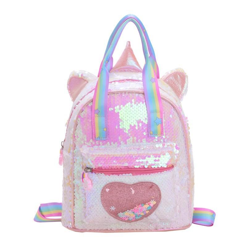 Backpack Unicorn Children Sequins Soft Material Toddlers School Travel Bags