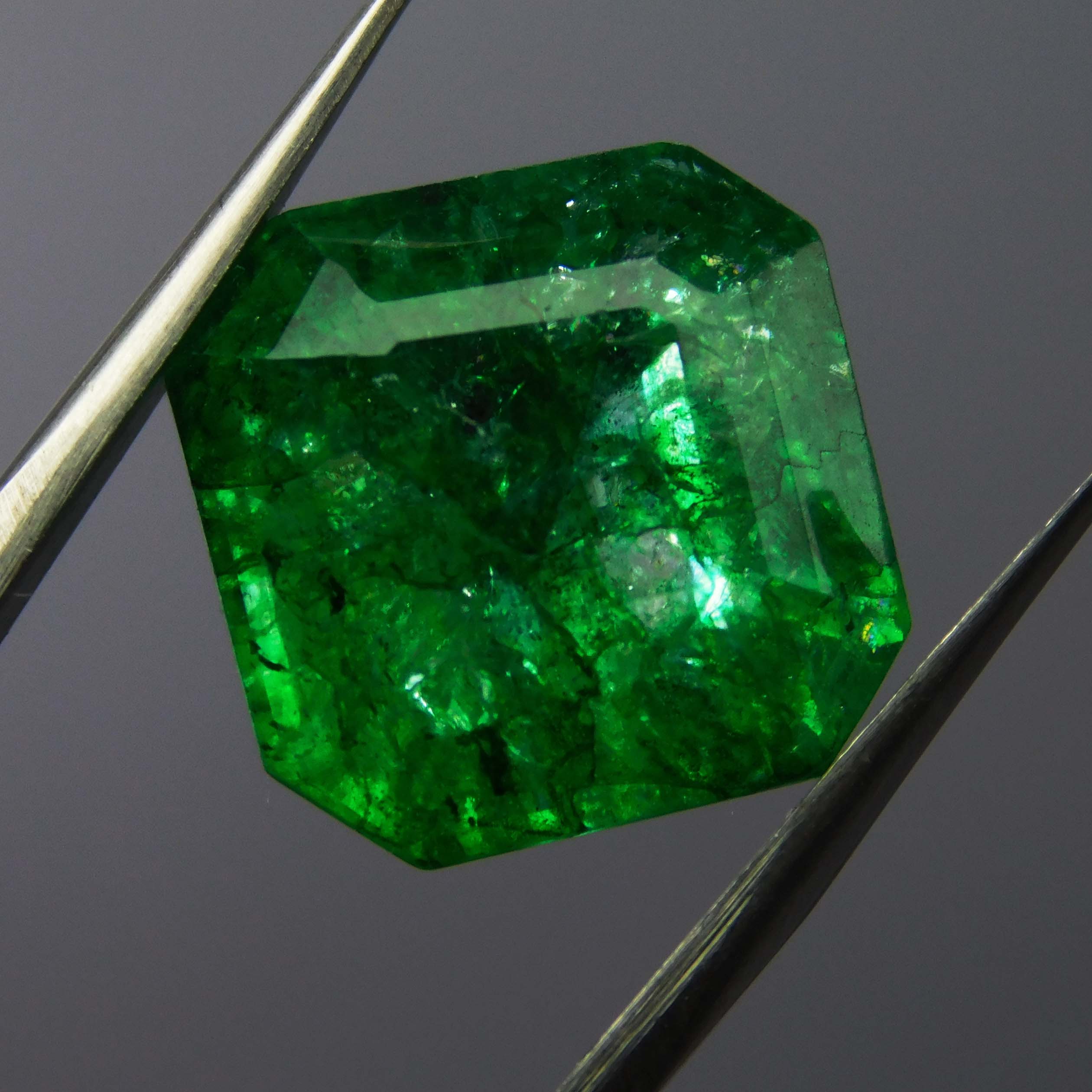 

Natural Green Colombian Emerald 9 Carat Emerald Cut CERTIFIED Loose Gemstone 10.8 mm approx зелений