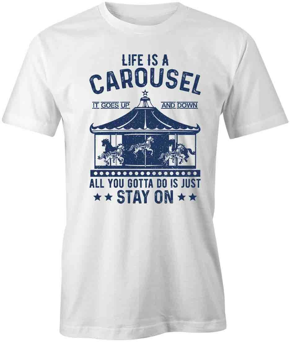 LIFE IS A CAROUSEL TShirt Tee Short-Sleeved Cotton CLOTHING S1WSA181 M