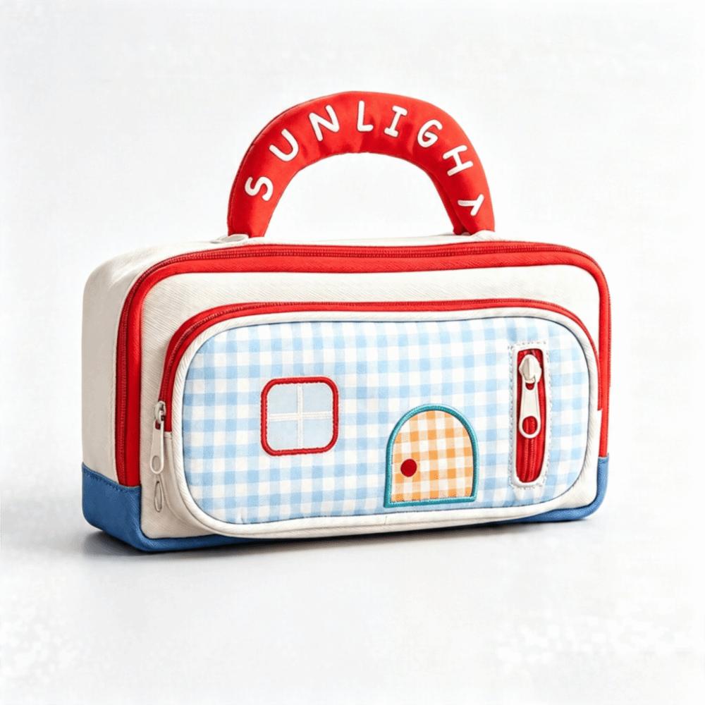 Portable Pencil Pouch House Design Pen Bag Cute Pencil Case Gifts