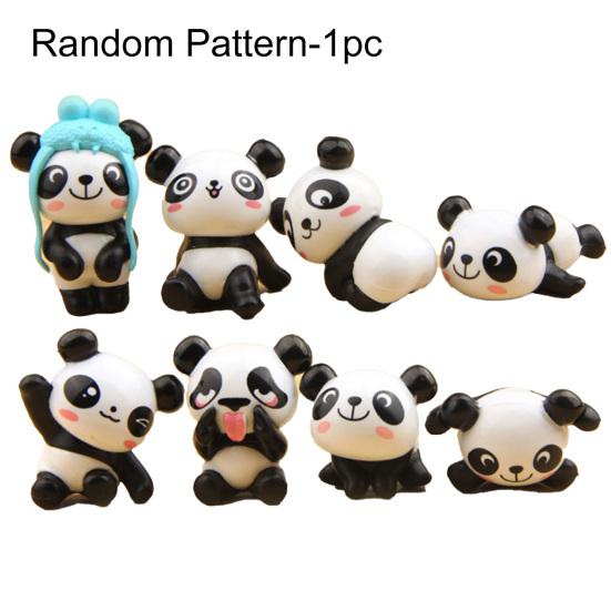 Panenka Ozdoba Roztomilý Kreslený Design Pryskyřice Panda Řemeslo Dekorace pro Bonsaj