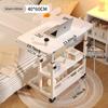 Table Portable For Bedroom Adjustable Overbed Table With Wheels Mobile Bedside Rolling Table Small Standing Laptop Desk Office