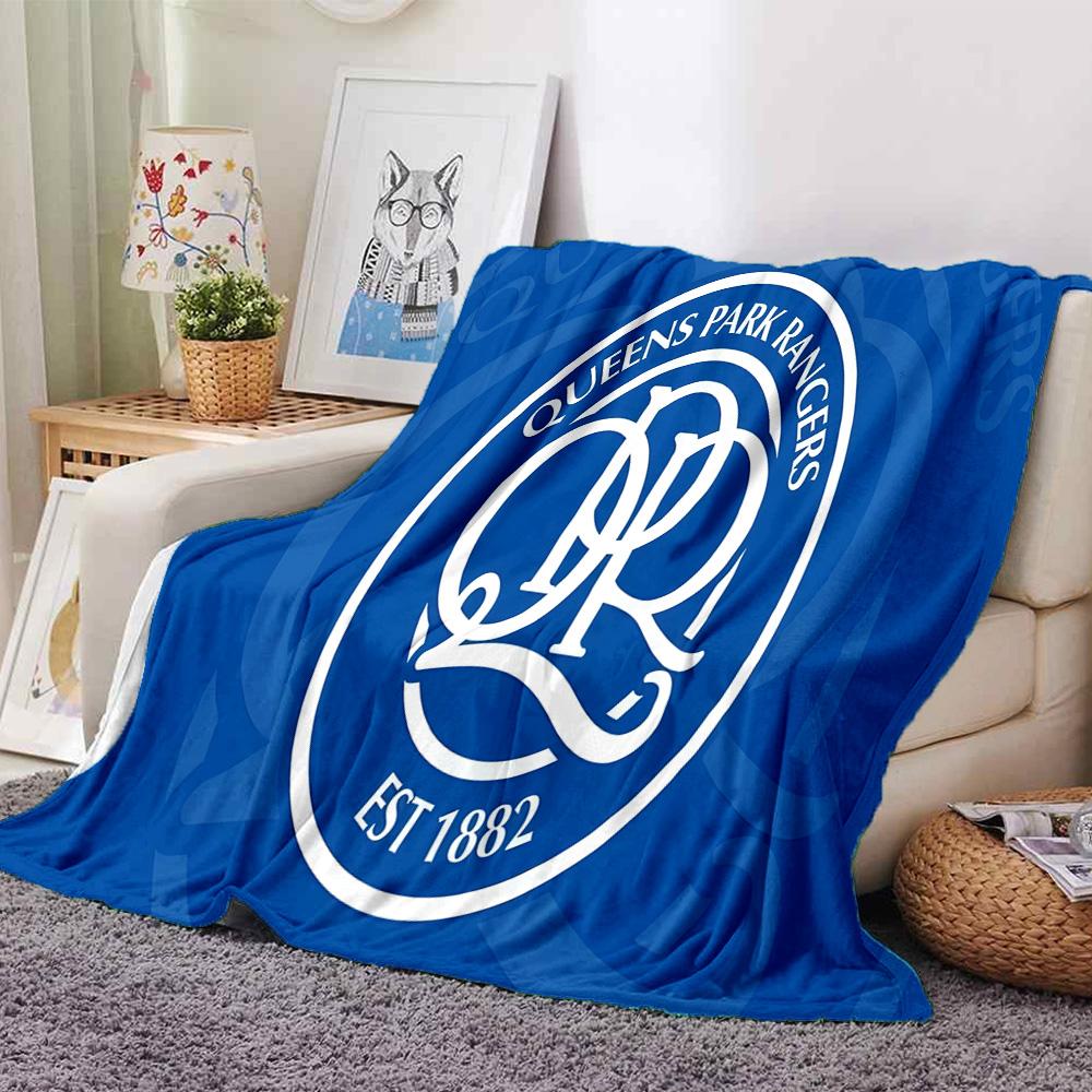 Queens Rangers Fußball Flanelldecke, Weiches Polyester, Modernes Design, Ganzjahres für Camping, Reisen, Geschenke für Feiertage oder Geburtstage