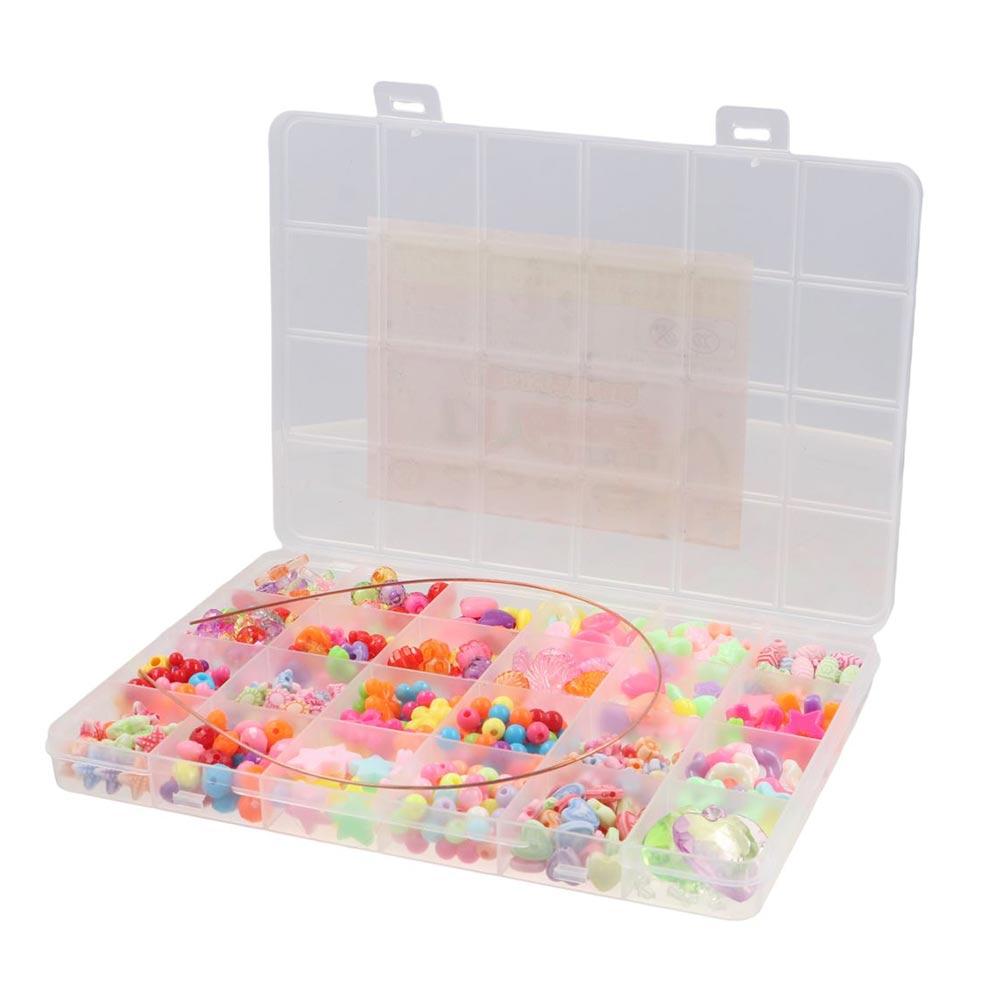 Weaving Charms Beads Children's Toy Crafts Making Loose Spacer Beads Bracelet DIY Handmade Beaded