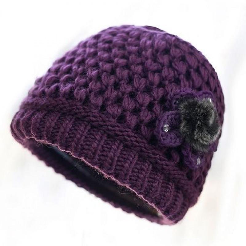 Middle-aged and Elderly Hat Female Winter Elderly Warm Grandma Hat Autumn Winter Mother Hat Old Lady Thickened Wool Hat