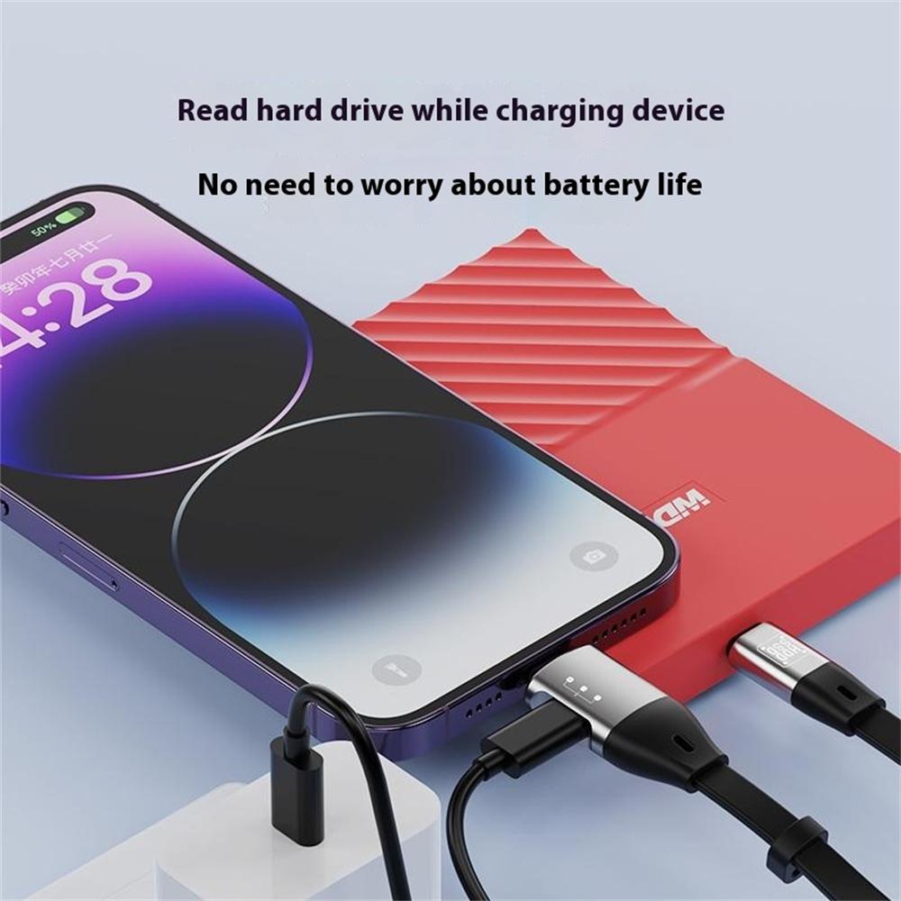 Lightning to Type C OTG Data Cable 40MB/S Transfer for Hard Drive/U Disk/Digital Headphones/Action Camera/Sound Card