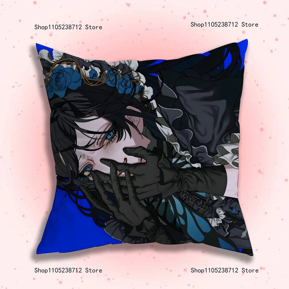 A-AdoS Anime Cute Pillow Case For Sofa Decor Car Office Room Printing Cushion Cover Decorations and Protector