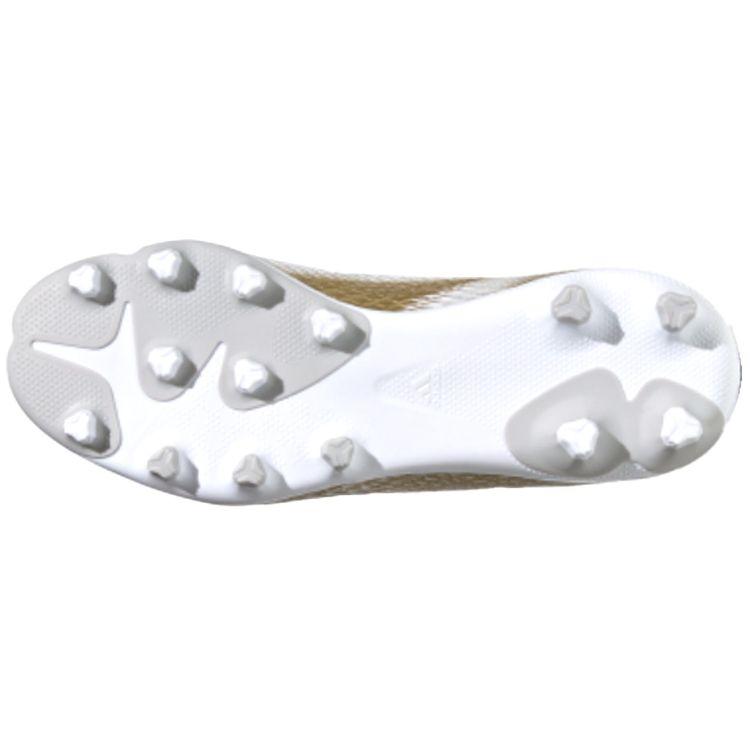 Adidas X Ghosted .3 Mg J Professional Mesh Round Toe Lace-Up Non-Slip Durable Low-Top Kids Soccer Shoes Kids Soccer Shoes White Platinum EG8155