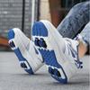 Children's Deformation Roller Skating Shoes 4 Wheel Skating Shoes Flying Roller Skate Sports Wheel Shoes Dual-use Racing Sneaker