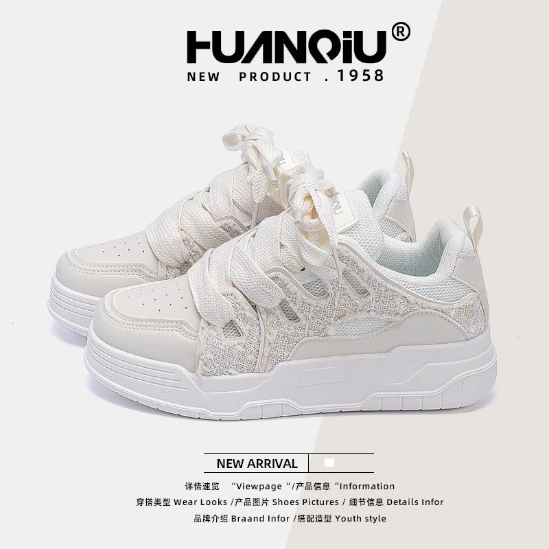 Global Platform White Shoes Women's ZHQ68001 Summer New Shoes Versatile Niche Casual Board Shoes Women