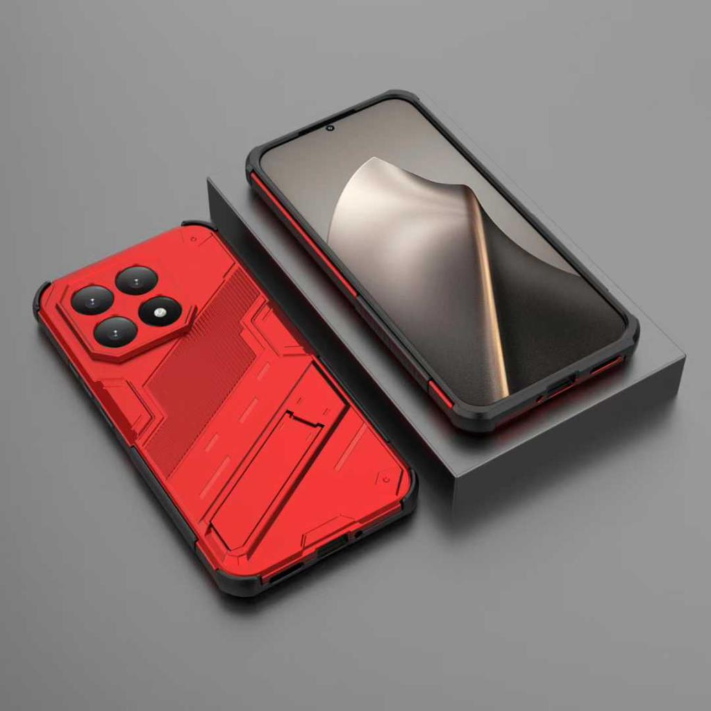 Armor Protect Stand Rugged Back Cover For Xiaomi 15T Pro 17 Pro Max Redmi Note 15 Pro Plus 15 15C Wireless Charging Phone Case