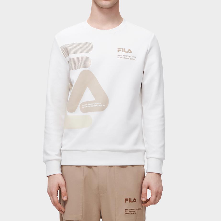 New FILA Sweatshirt Men's Cloud White F11M319214F-WT