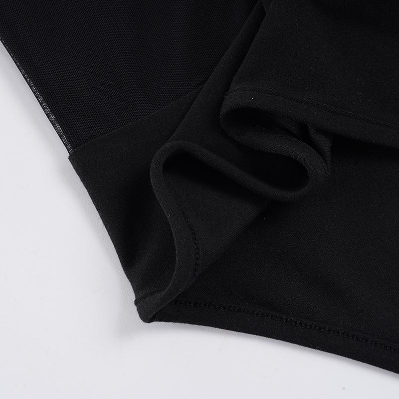 European & American Women's Spring/Summer Slim-Fit Solid Color Jumpsuit Base Layer Top