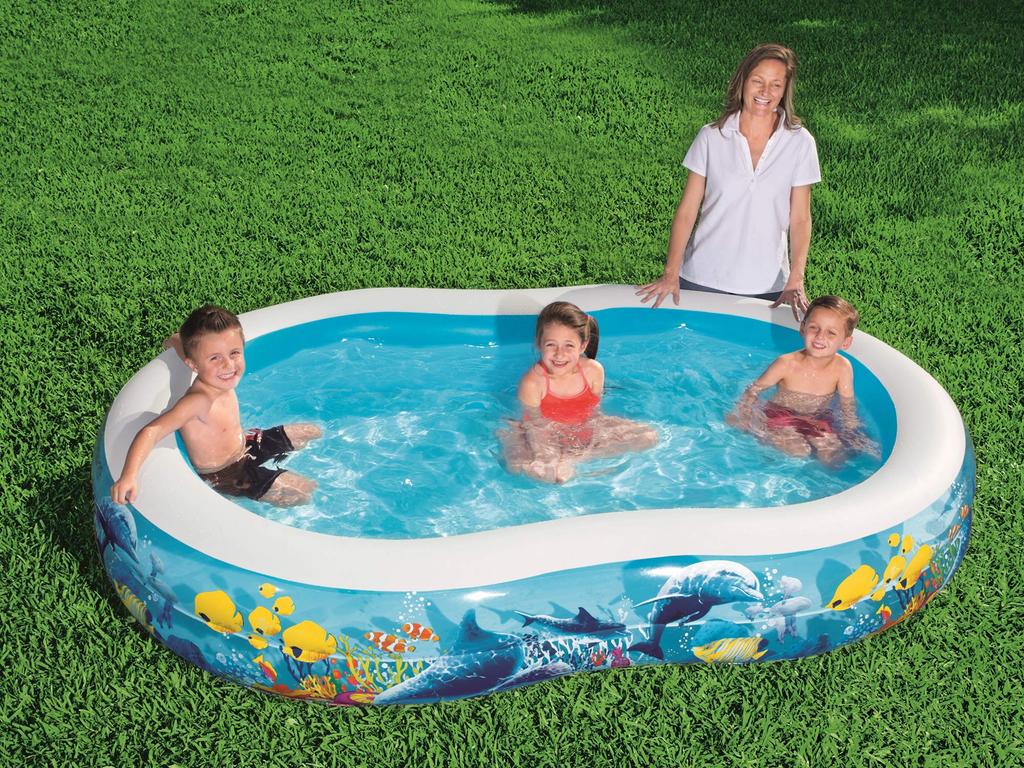 BESTWAY Family Pool, Sea Ground, 262 x 157 x 46 cm, mehrfarbig