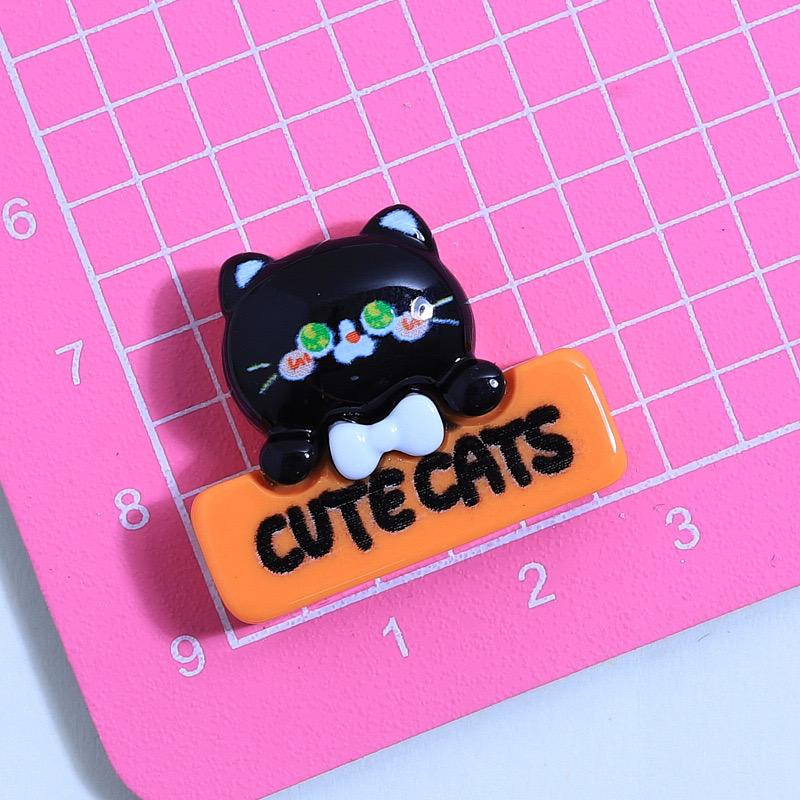 10Pcs New Cute Cartoon Black Cat Series Flat Back Ornament Jewelry Bows Accessories