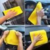 1pc Microfiber Car Cleaning Towel Thicken Soft Drying Cloth Double Layer Car Body Washing Rags Car Clean Accessories