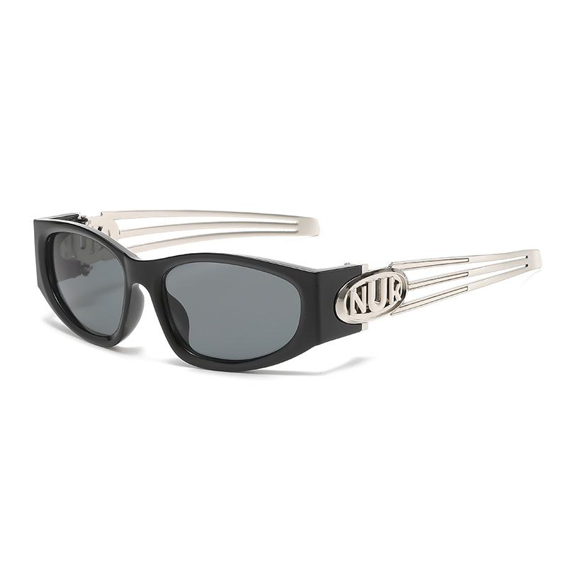 04079 Sunglasses, Personalized Claw Hook Temple Letter Glasses, Hip Hop Sunglasses