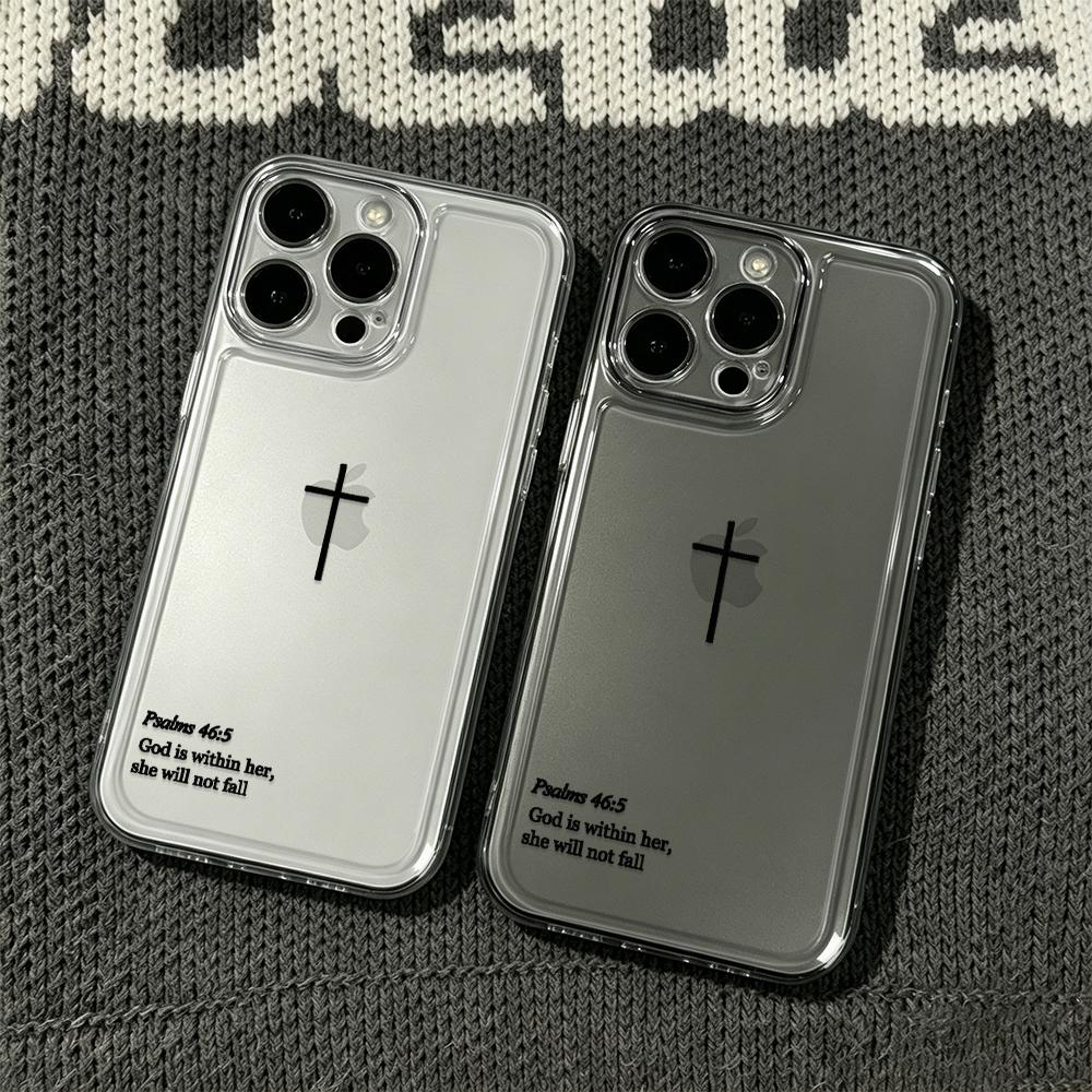 Scripture On The Cross Fashion Phone Case For Iphone 17 16E 15 11 12 14 13 Pro Max 16 Plus 17E Air Shockproof Cover Fundas